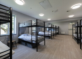 Two dorms each sleeping 14