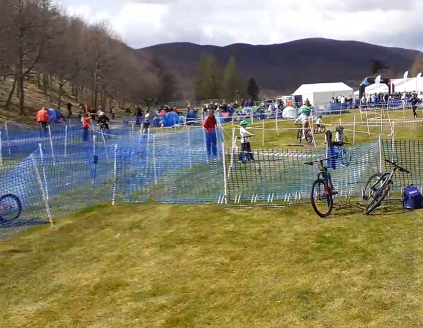 a fenced in bike track