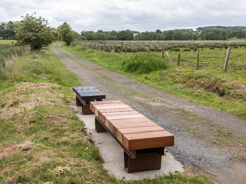 The bench at Maud on the Formartine Way