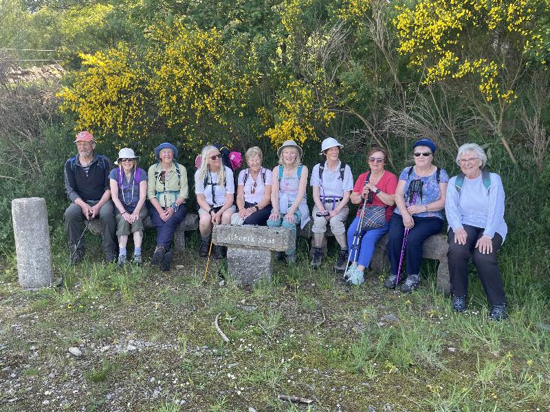 Members of the community having a rest while walking in Tarland