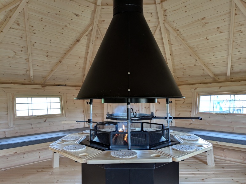 Inside the BBQ Hut - it has power,  lighting and fuel can be provided
