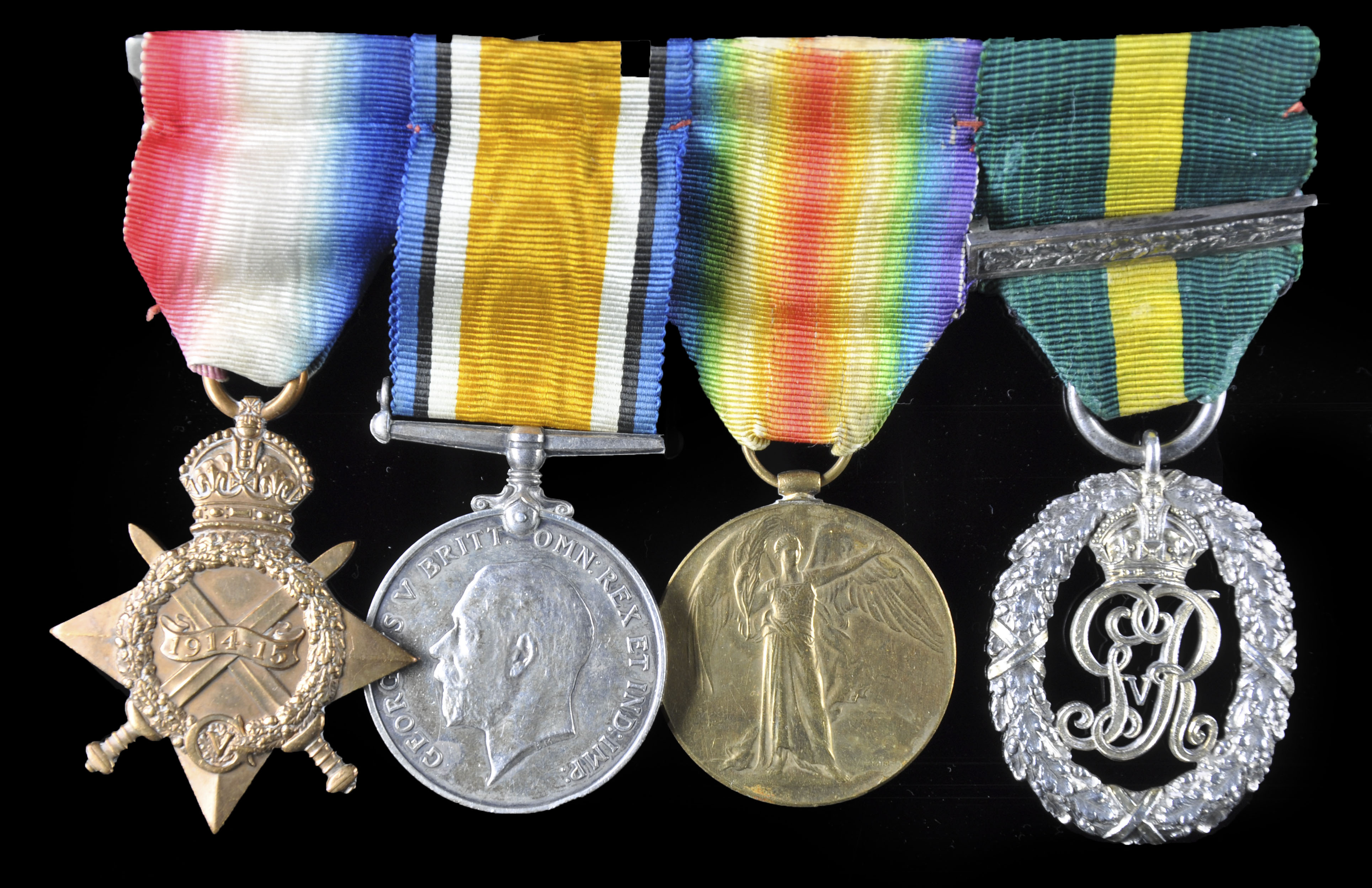 row of British medals