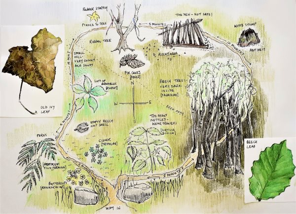 Our nature discovery map based on the Winnie the Pooh stories