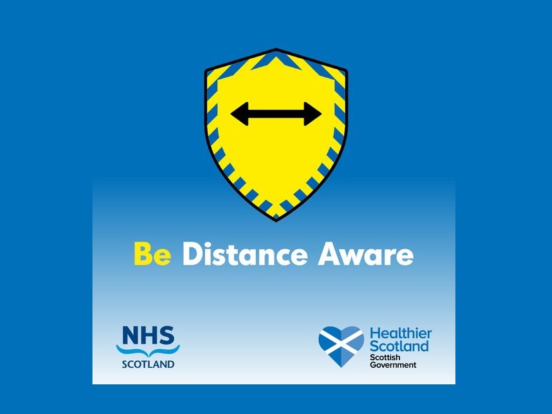Be Distance Aware, NHS Scotland, Healthier Scotland Scottish Government