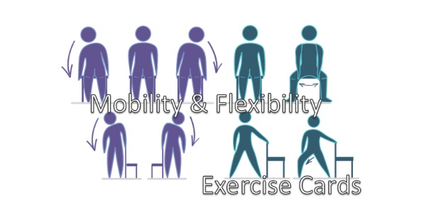 A graphic showing people doing mobility and flexibility exercises