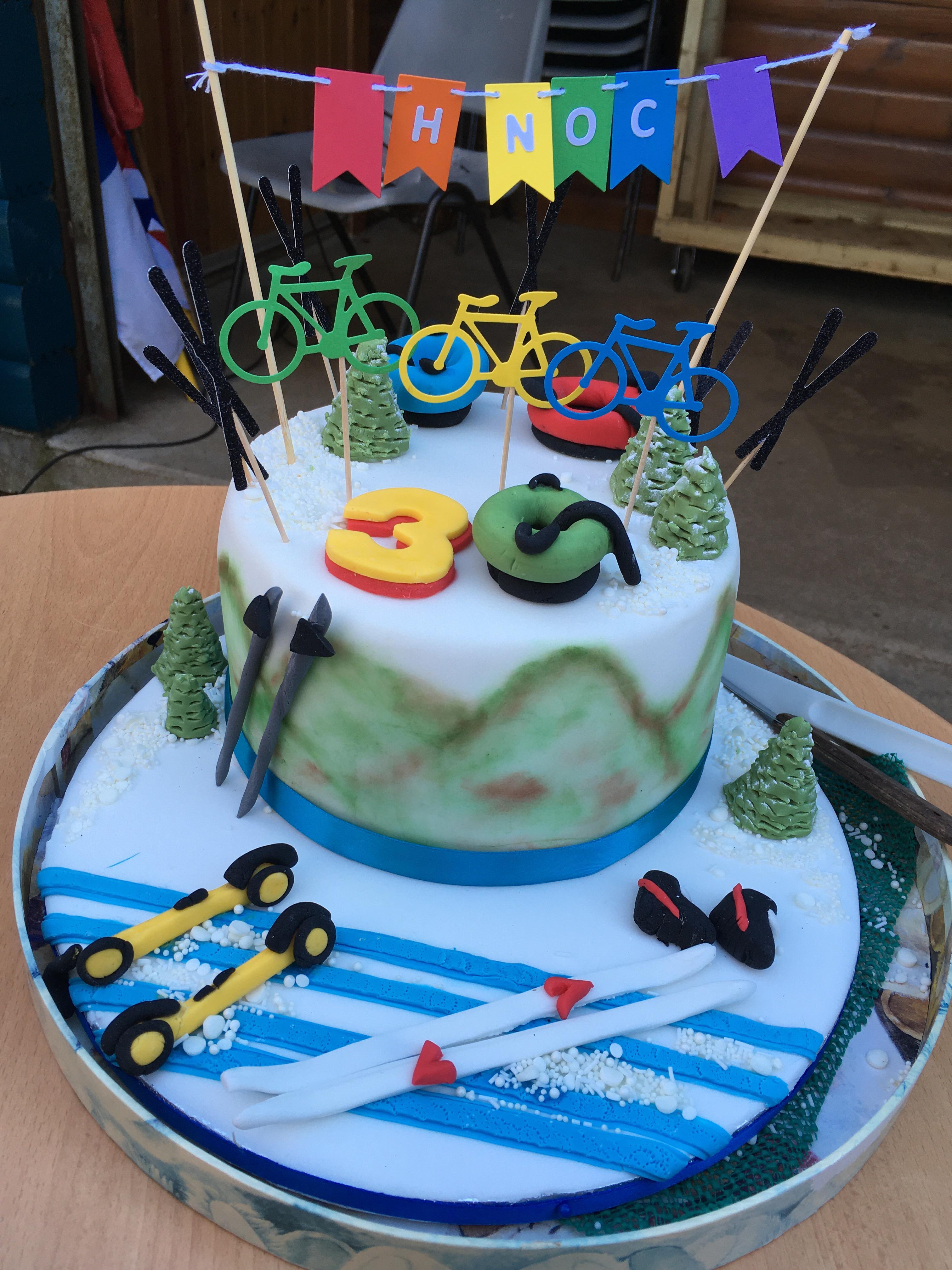 Image of the 30th anniversary cake for Huntly Nordic and Outdoor Centre