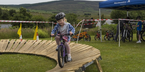 A child on the bike track