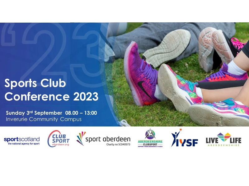 The Sports Club Conference 2023 logo with a list of partner logos
