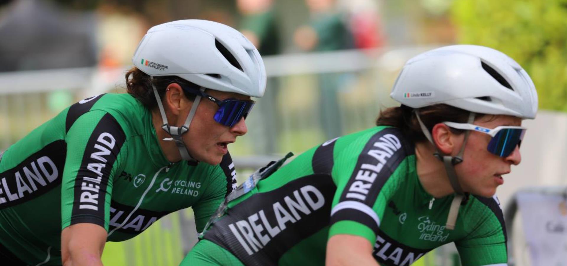 Two cyclists from the Irish Team